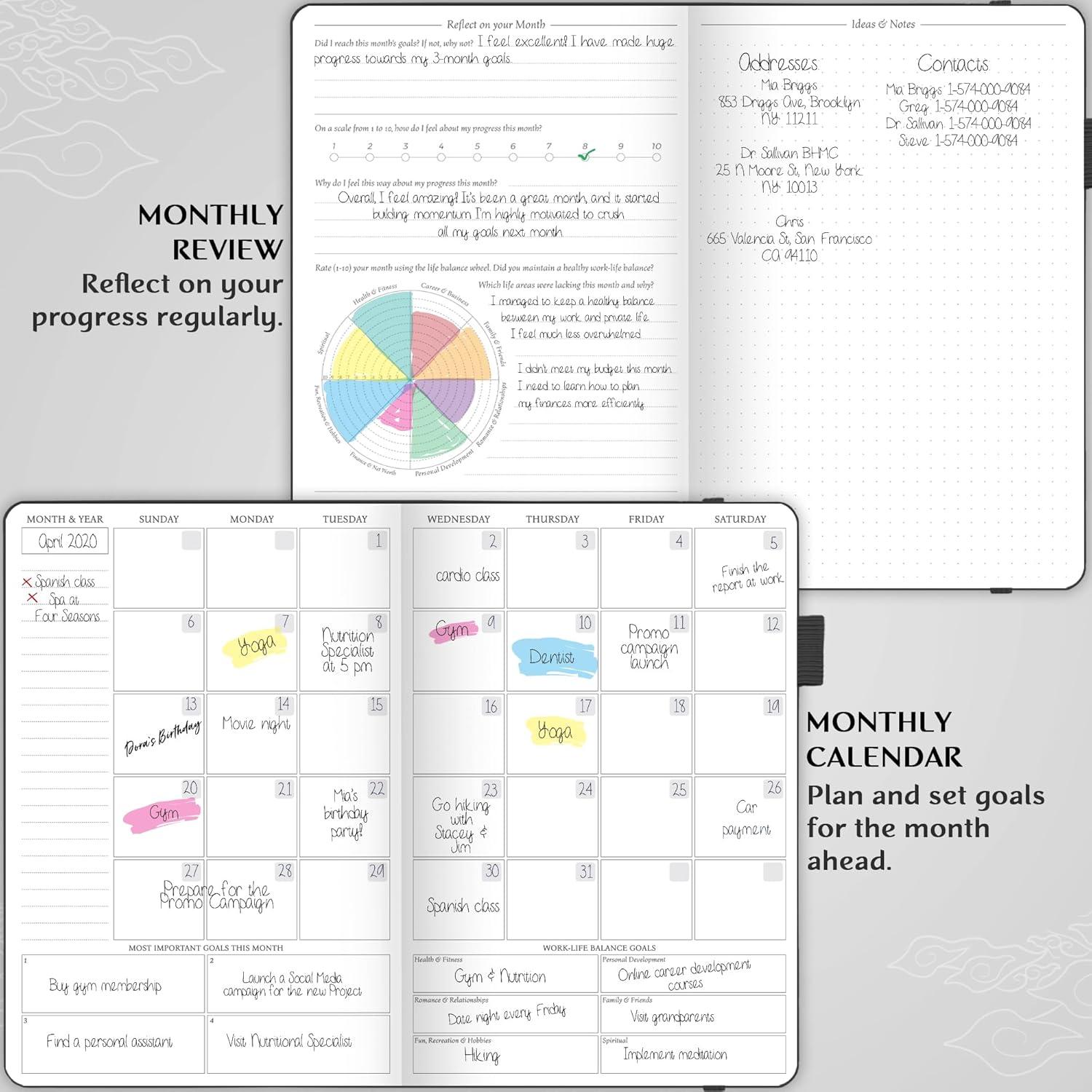 image:imageLegend Planner Hourly Schedule Edition Deluxe Weekly amp Daily Organizer with Time Slots Time Management Appointment Book Journal for Work amp Personal Life Undated A5 Hardcover Dark Green DebossedBlack