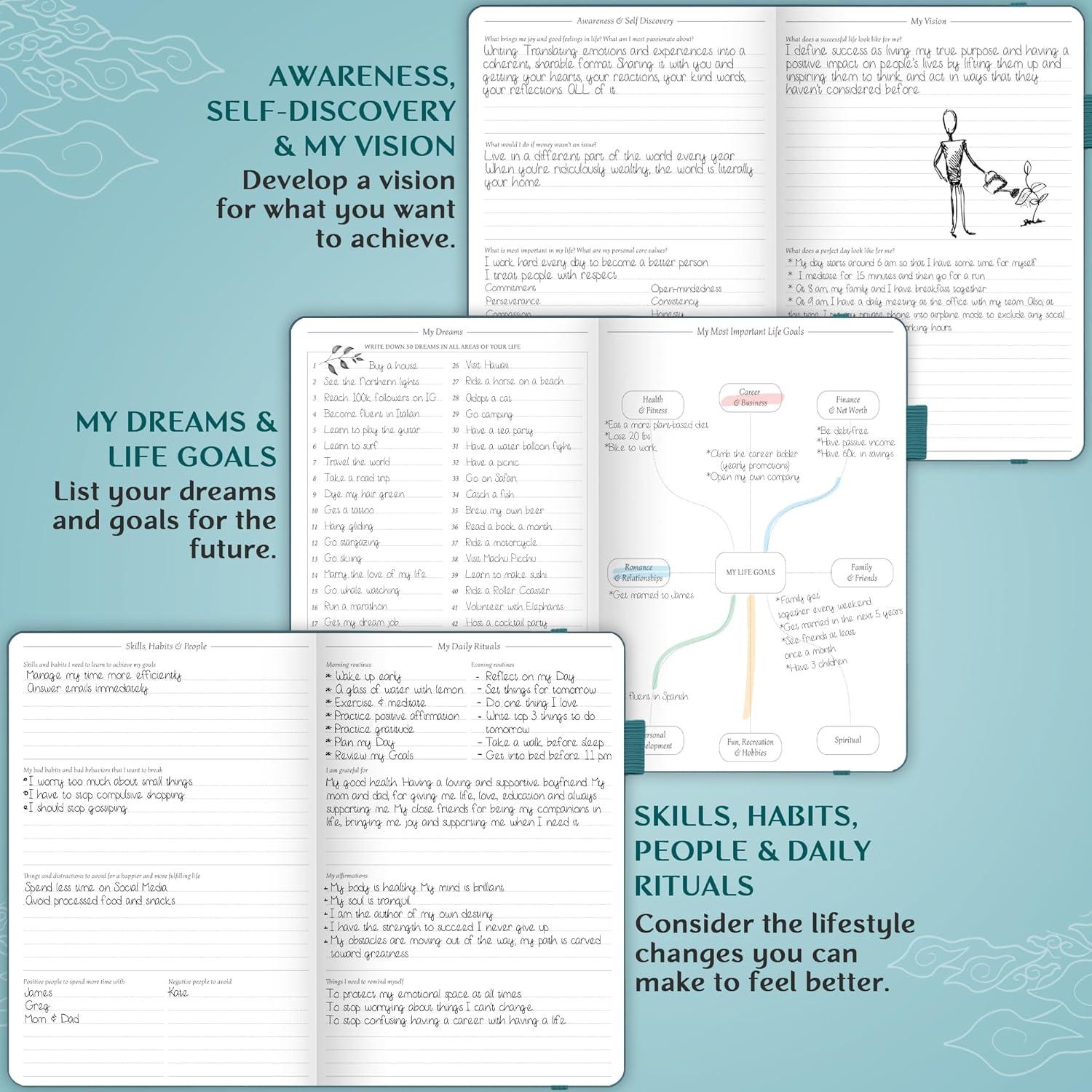 image:imageLegend Planner Hourly Schedule Edition Deluxe Weekly amp Daily Organizer with Time Slots Time Management Appointment Book Journal for Work amp Personal Life Undated A5 Hardcover Dark Green DebossedDark Teal Gold Foil