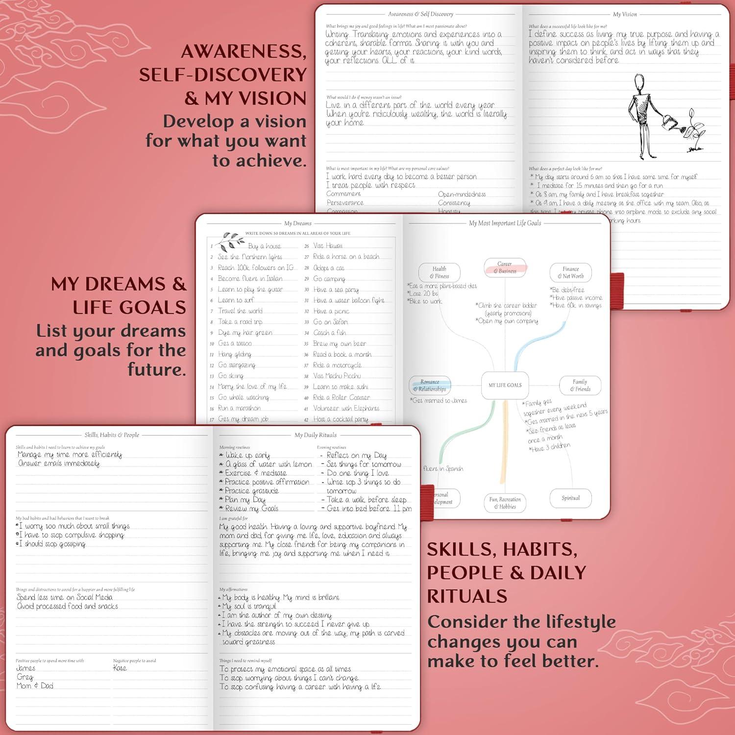 image:imageLegend Planner Hourly Schedule Edition Deluxe Weekly amp Daily Organizer with Time Slots Time Management Appointment Book Journal for Work amp Personal Life Undated A5 Hardcover Dark Green DebossedWine Red Gold Foil