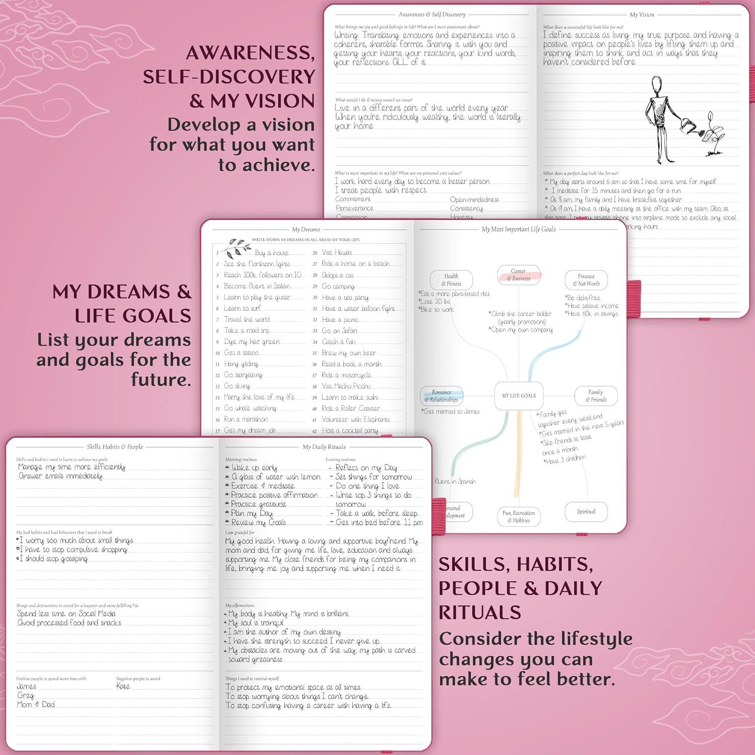 image:imageLegend Planner Hourly Schedule Edition Deluxe Weekly amp Daily Organizer with Time Slots Time Management Appointment Book Journal for Work amp Personal Life Undated A5 Hardcover Dark Green DebossedHot Pink Gold Foil