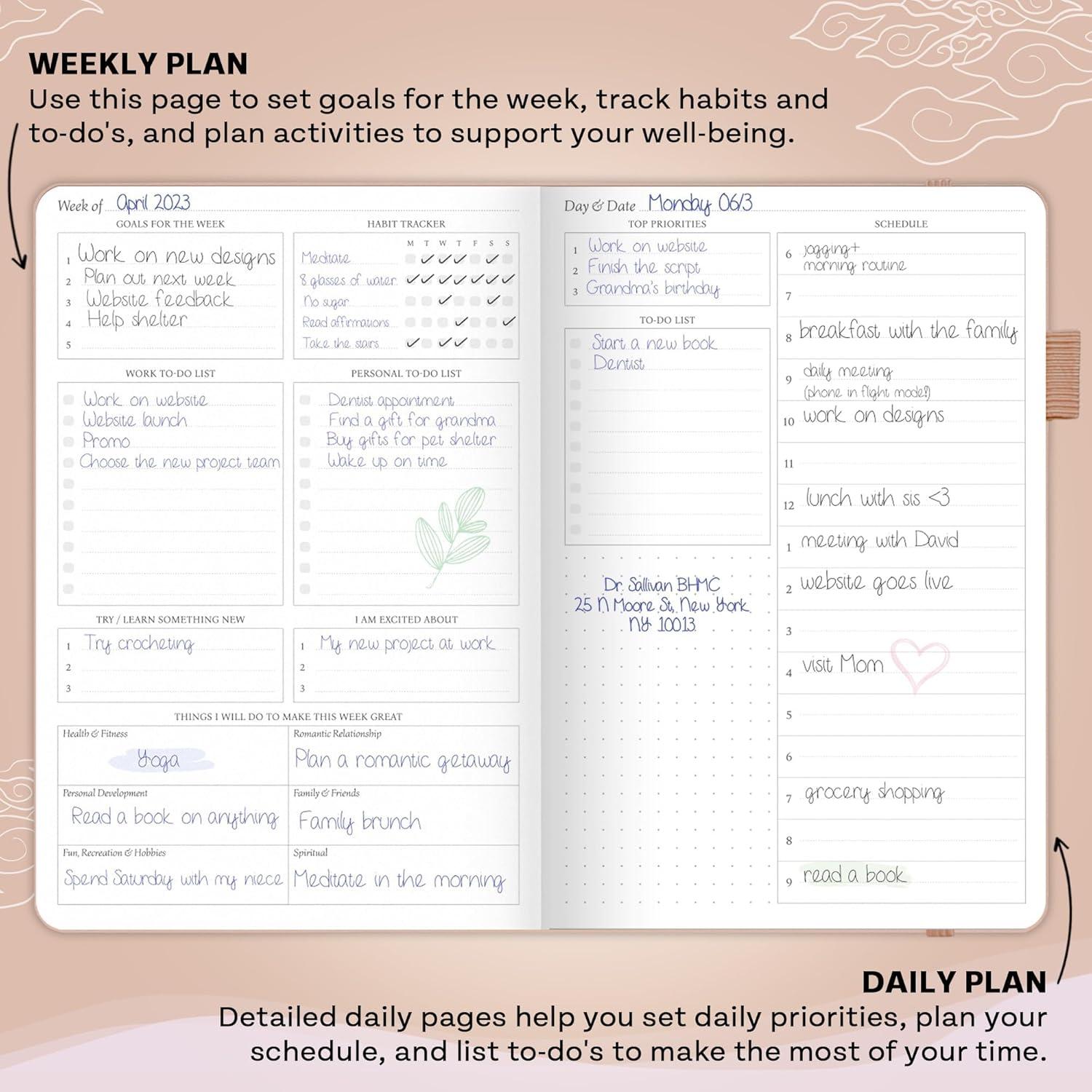 image:imageLegend Planner for Productivity Undated 6Month Daily Planner ToDo List Time Management Tool to Increase Focus amp Achieve Goals Rose Gold
