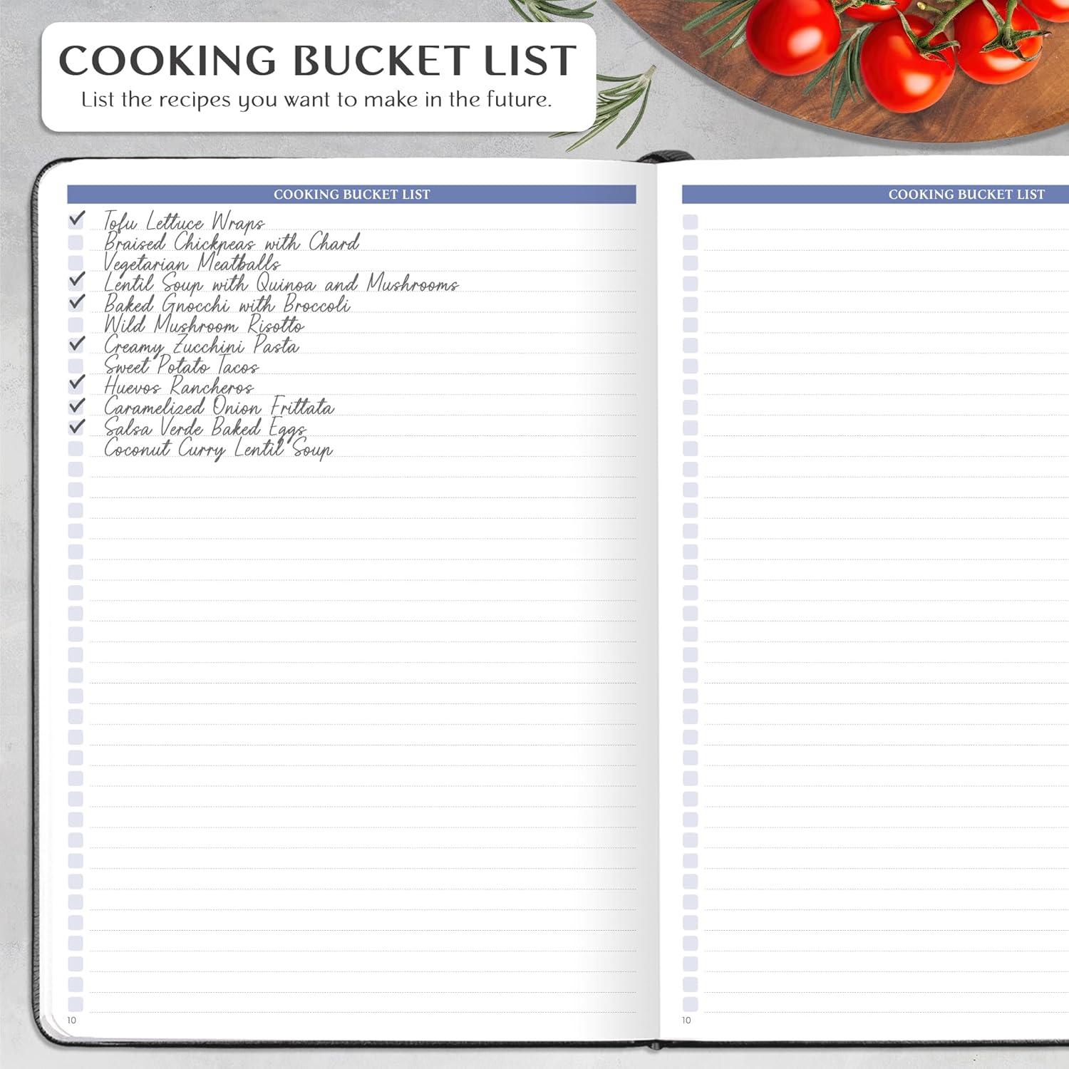 image:imageLegend Recipe Book Blank Family Cookbook to Write In Your Own Recipes Empty Cooking Journal Personalized Cooking Notebook Hardcover A5 58 Recipes In Total Mystic GrayBlack