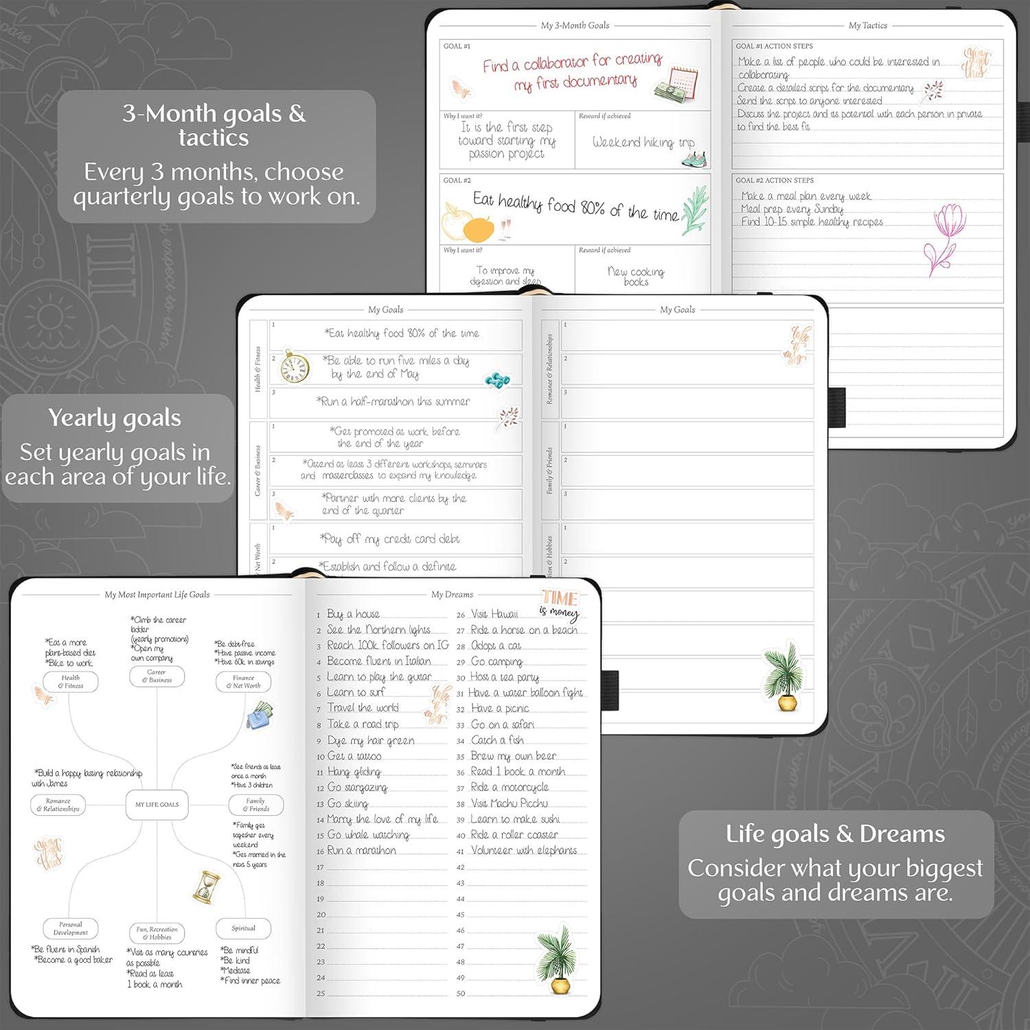 image:imageLegend Weekly Planner Premium Undated Weekly Monthly amp Budget Planner Life Organizer for Time Management amp Productivity A5 BlackBlack Debossed