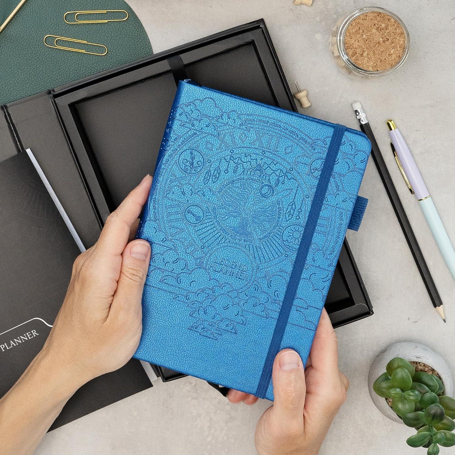 image:imageLegend Weekly Planner Premium Undated Weekly Monthly amp Budget Planner Life Organizer for Time Management amp Productivity A5 Dark TealMystic Blue Debossed