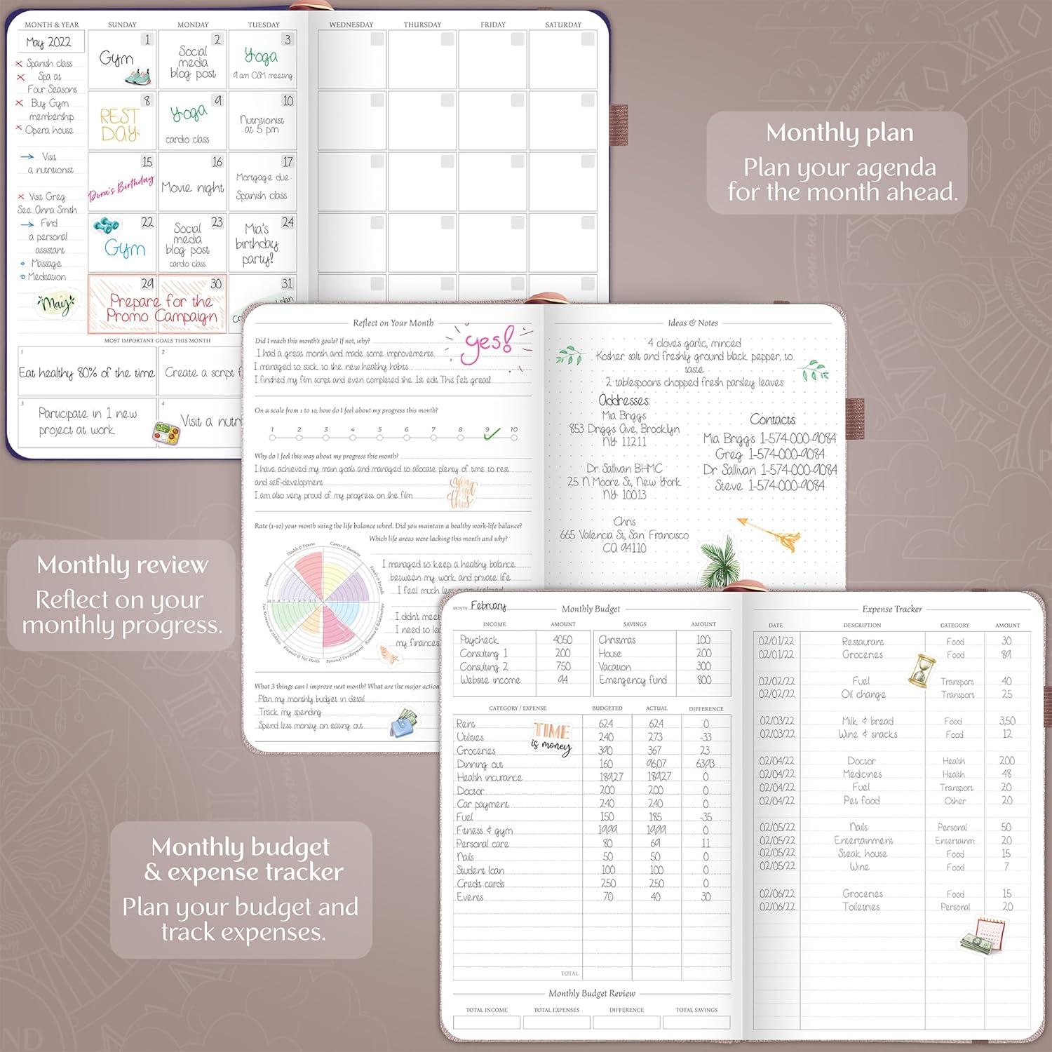 image:imageLegend Weekly Planner Premium Undated Weekly Monthly amp Budget Planner Life Organizer for Time Management amp Productivity A5 Dark TealRose Gold Debossed