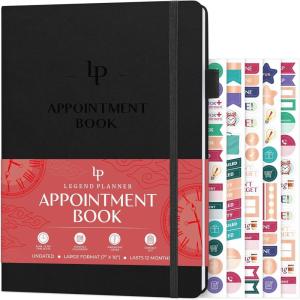image:imageLegend Appointment Book  Undated Weekly Planner with 6AM9PM Time Boxes  Hourly Schedule Planner to Plan Daily Work amp ToDos  Monthly amp Weekly Planner with Time Slots  7x10 Black