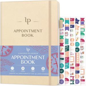image:imageLegend Appointment Book  Undated Weekly Planner with 6AM9PM Time Boxes  Hourly Schedule Planner to Plan Daily Work amp ToDos  Monthly amp Weekly Planner with Time Slots  7x10 Seashell