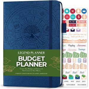 image:imageLegend Budget Planner Deluxe Financial Planner Organizer amp Budget Book Money Planner Account Book amp Expense Tracker Notebook Journal for Household Monthly Budgeting amp Personal FinanceRose Gold FoilMystic Blue  Debossed