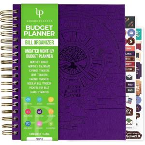 image:imageLegend Budget Planner amp Monthly Bill Organizer with Pockets  Home Finance amp Expense Tracker  Notebook for Household Budgeting Mystic BluePurple