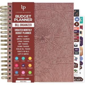 image:imageLegend Budget Planner amp Monthly Bill Organizer with Pockets  Home Finance amp Expense Tracker  Notebook for Household Budgeting Mystic BlueRose Gold