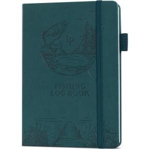 image:imageLegend Fishing Log Book  Fisherman Journal Notebook to Record Catches amp Trip Info  Fishing Essentials Equipment amp Gifts for Men Dark Green DebossedDeep Sea Debossed