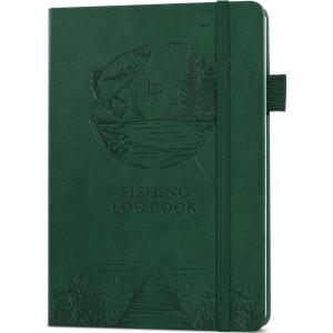 image:imageLegend Fishing Log Book  Fisherman Journal Notebook to Record Catches amp Trip Info  Fishing Essentials Equipment amp Gifts for Men Dark Green DebossedDark Green Debossed