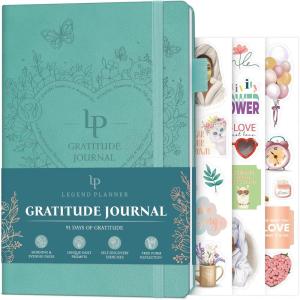 image:imageLegend Gratitude Journal  Daily Journal for Positivity amp Happiness  Grateful Notebook to Write In  Thankful Affirmation Journal Amber YellowAquamarine debossed