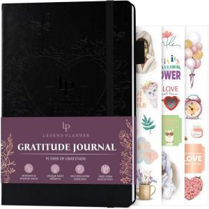 image:imageLegend Gratitude Journal  Daily Journal for Positivity amp Happiness  Grateful Notebook to Write In  Thankful Affirmation Journal Amber YellowBlack debossed