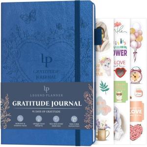image:imageLegend Gratitude Journal  Daily Journal for Positivity amp Happiness  Grateful Notebook to Write In  Thankful Affirmation Journal Amber YellowMystic Blue debossed