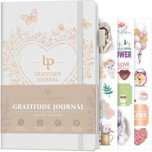 image:imageLegend Gratitude Journal  Daily Journal for Positivity amp Happiness  Grateful Notebook to Write In  Thankful Affirmation Journal Amber YellowWhite Gold foil