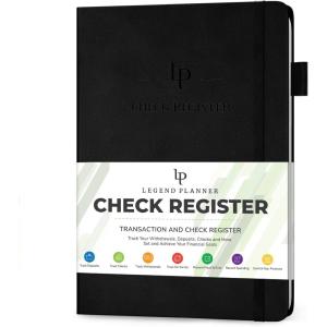 image:imageLegend Planner Check Register Book  Accounting Ledger Book for Small Business amp Personal Use  Checkbook Register to Track Financial Transactions  Hardcover 7x10 6300 Entries Rose GoldBlack