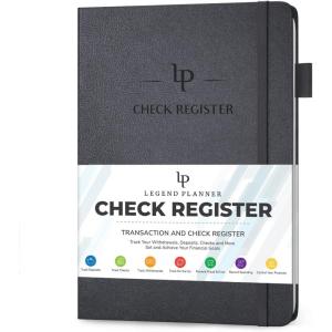 image:imageLegend Planner Check Register Book  Accounting Ledger Book for Small Business amp Personal Use  Checkbook Register to Track Financial Transactions  Hardcover 7x10 6300 Entries Rose GoldSilver Black