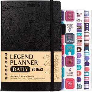 image:imageLegend Planner Daily for 3 Months  Undated Monthly Weekly amp Daily Planner to Hit Goals Organizer amp Productivity Journal A5 Rose GoldBlack