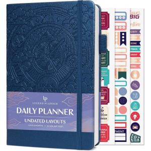 image:imageLegend Planner for Productivity  Undated 6Month Daily Planner ToDo List Time Management Tool to Increase Focus amp Achieve Goals  Mystic Blue
