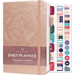 image:imageLegend Planner for Productivity  Undated 6Month Daily Planner ToDo List Time Management Tool to Increase Focus amp Achieve Goals  Rose Gold