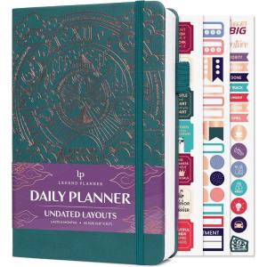 image:imageLegend Planner for Productivity  Undated 6Month Daily Planner toDo List Time Management Tool to Increase Focus amp Achieve Goals  Dark Teal