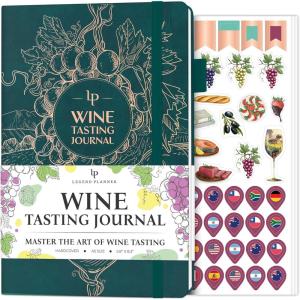 image:imageLegend Wine Tasting Journal  Wine Guide amp Diary  Unique Accessories amp Gifts for Wine Lovers Women amp Men Eco Leather Notebook PurpleDeep Sea Gold Foil