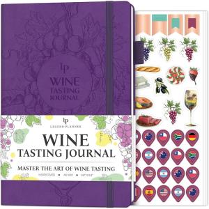 image:imageLegend Wine Tasting Journal  Wine Guide amp Diary  Unique Accessories amp Gifts for Wine Lovers Women amp Men Eco Leather Notebook PurplePurple