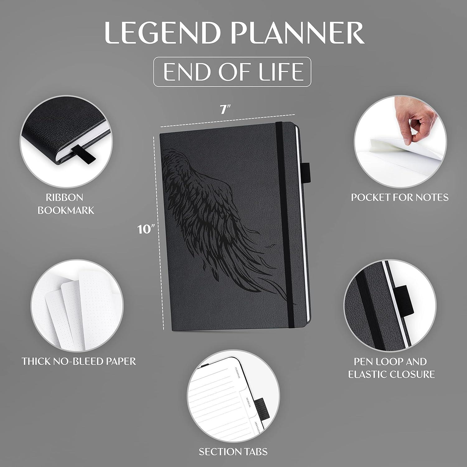 image:imageLegend End of Life Planner When Im Gone Workbook for Final Arrangements Beneficiary Information Funeral Planning Last Wishes amp Will Preparation Final Wishes Organizer Book 7x10 WhiteBlack