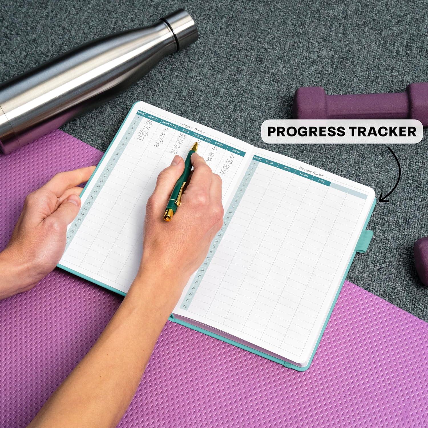 image:imageLegend Fitness Journal Exercise Log Book for Home Workout Gym Weightlifting Training Accessories amp Essentials for Women amp Men Weight Lifting Planner amp Tracker Work Out Gifts Turquoise