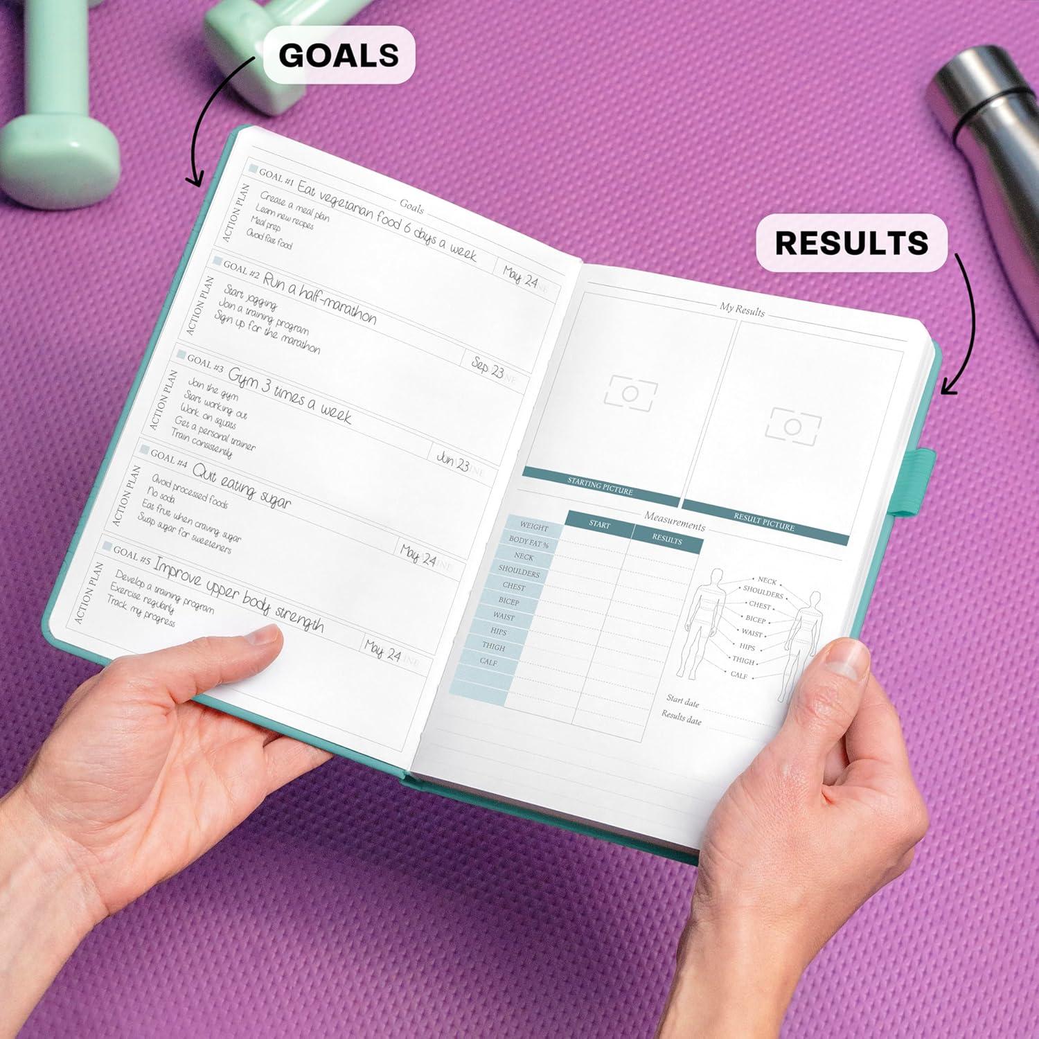 image:imageLegend Fitness Journal Exercise Log Book for Home Workout Gym Weightlifting Training Accessories amp Essentials for Women amp Men Weight Lifting Planner amp Tracker Work Out Gifts Turquoise