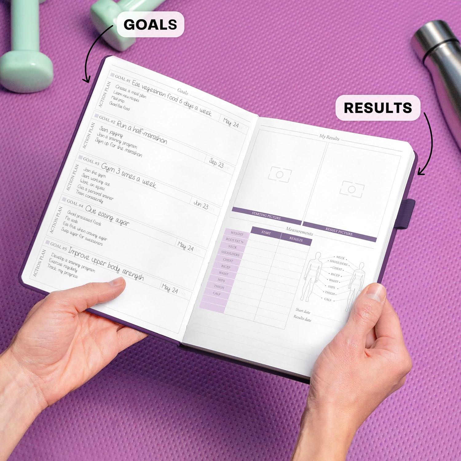 image:imageLegend Fitness Journal Exercise Log Book for Home Workout Gym Weightlifting Training Accessories amp Essentials for Women amp Men Weight Lifting Planner amp Tracker Work Out Gifts Purple