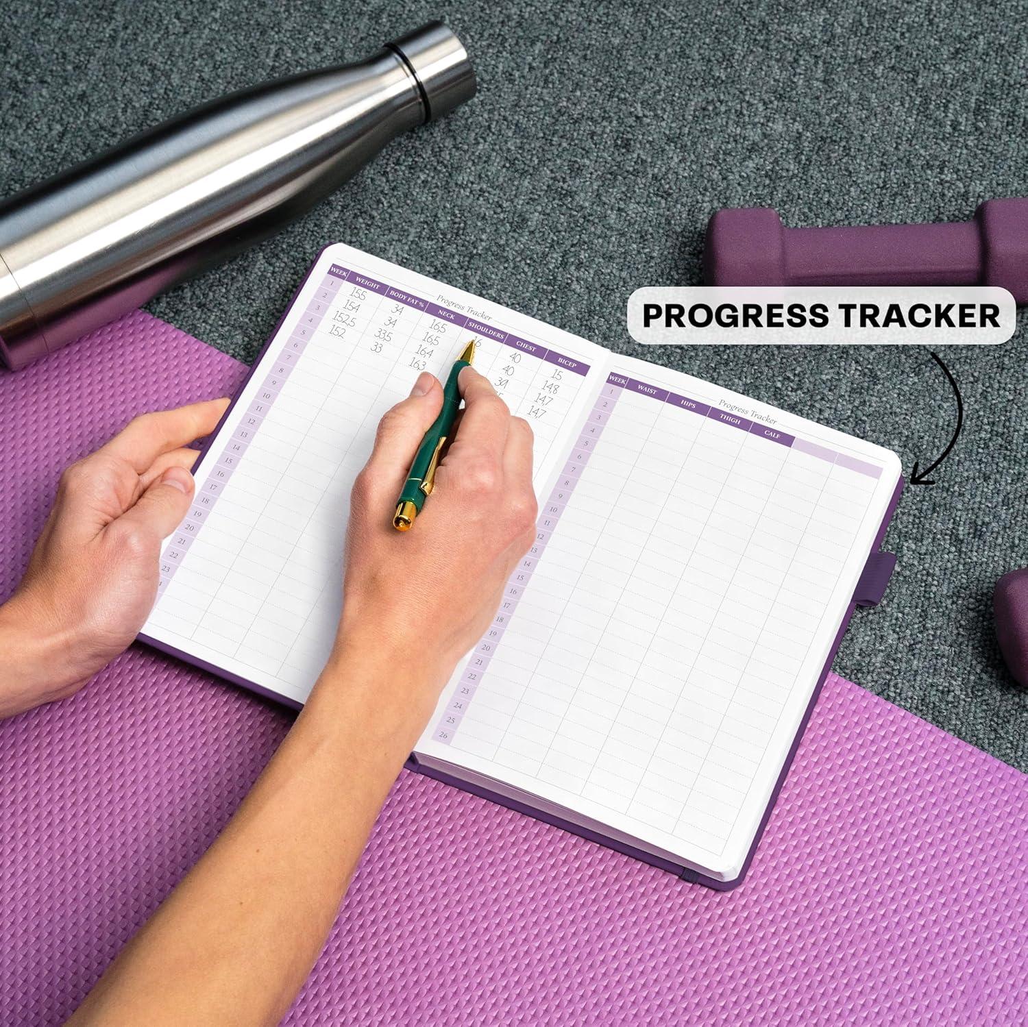 image:imageLegend Fitness Journal Exercise Log Book for Home Workout Gym Weightlifting Training Accessories amp Essentials for Women amp Men Weight Lifting Planner amp Tracker Work Out Gifts Purple