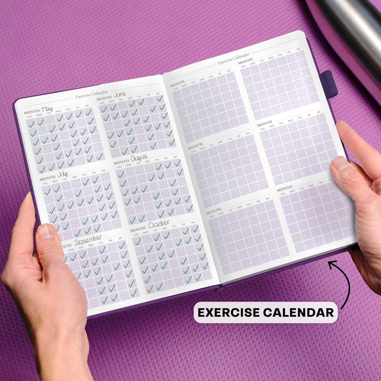 image:imageLegend Fitness Journal Exercise Log Book for Home Workout Gym Weightlifting Training Accessories amp Essentials for Women amp Men Weight Lifting Planner amp Tracker Work Out Gifts Purple