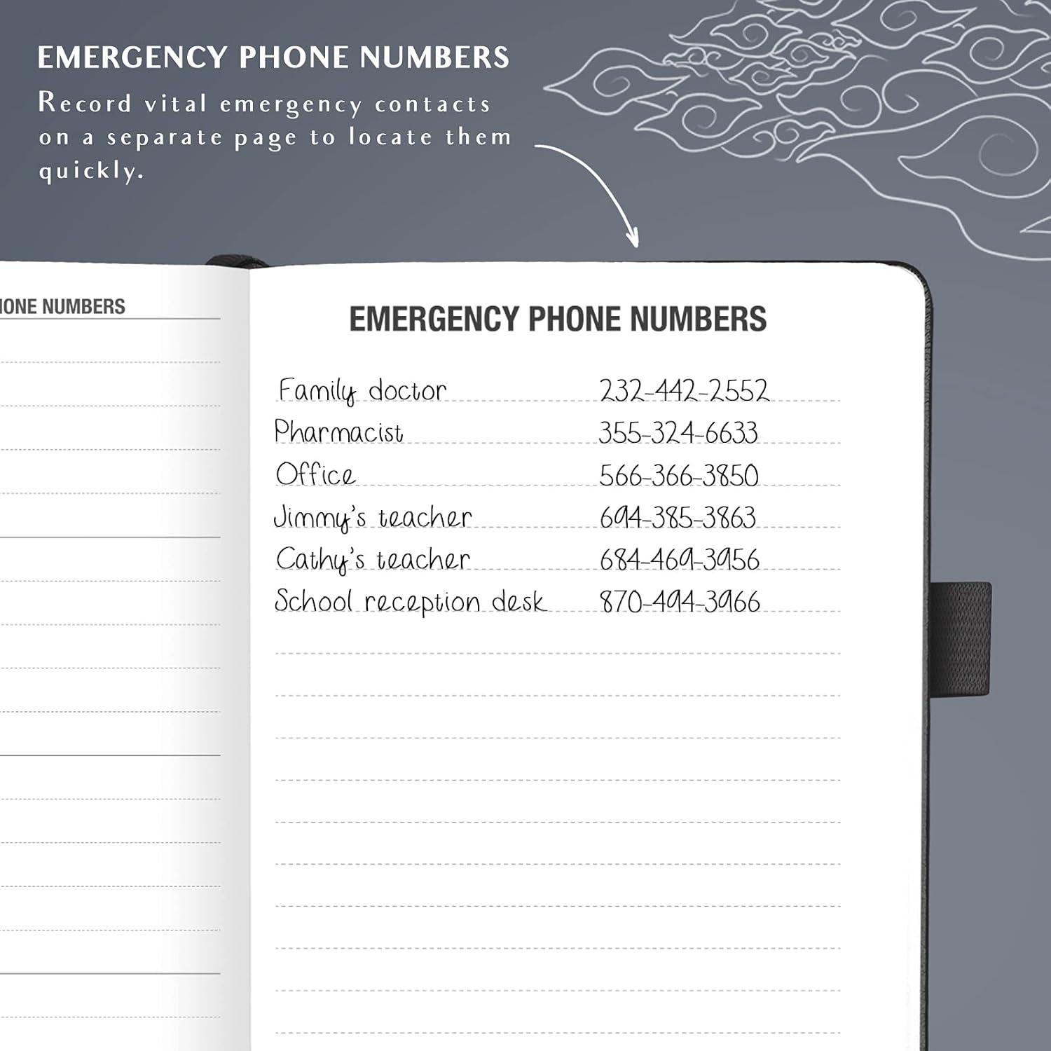 image:imageLegend Planner Address Book with Alphabetical Tabs Telephone Contacts Book for Phone Numbers Addresses Passwords Medium Hot PinkMystic Gray