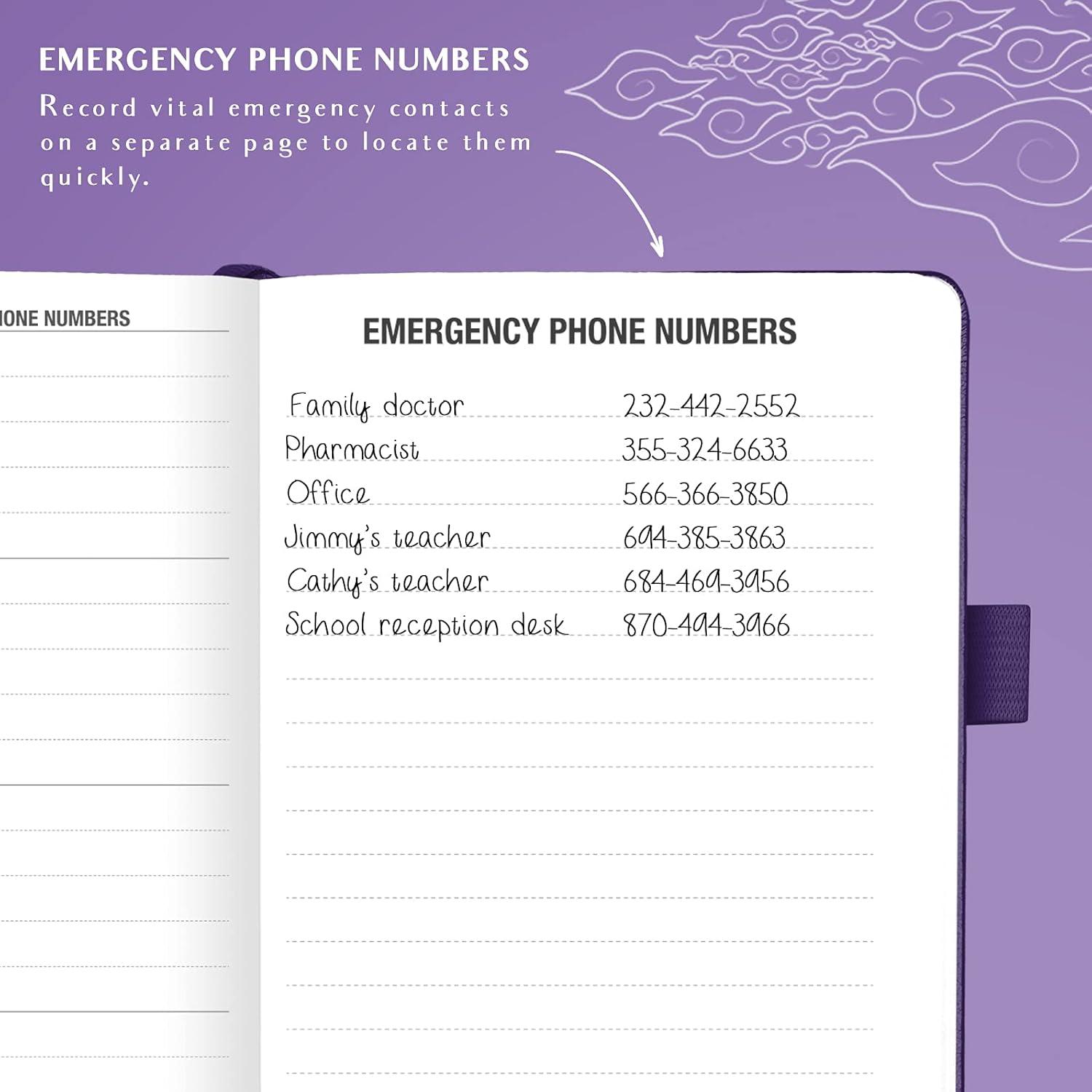image:imageLegend Planner Address Book with Alphabetical Tabs Telephone Contacts Book for Phone Numbers Addresses Passwords Medium Hot PinkPurple