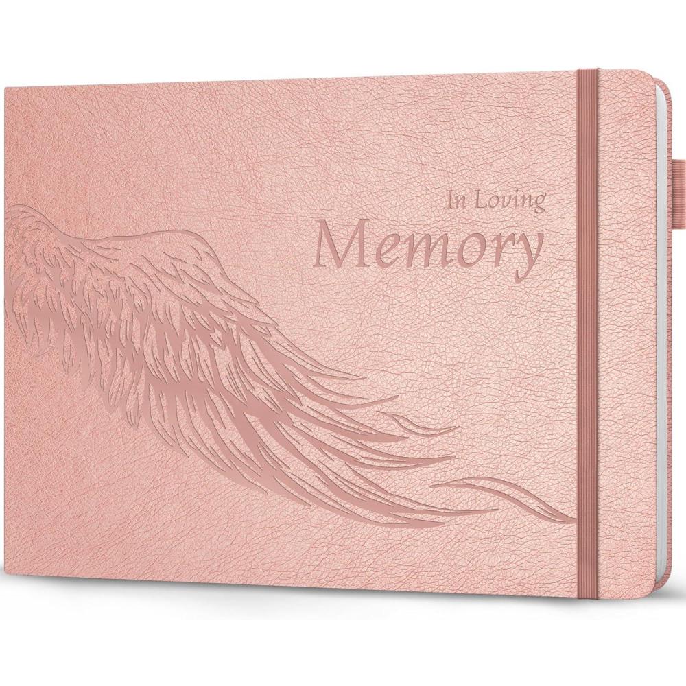 image:imageLegend Planner Funeral Guest Book for Memorial Service Hard Cover Celebration of Life Guest Book Memorial Book for Funeral Signing 600 Guest Entries Hardcover 10 x 7 Rose Gold