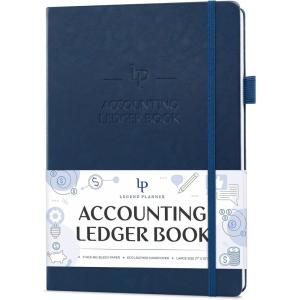 image:imageLegend Accounting Ledger Book  Hardcover Bookkeeping Log for Small Business amp Personal Use  Columnar Book  Money Expense Journal  Large Format 7x10 Dark Blue Smaller Than A4 7x10