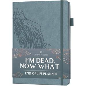 image:imageLegend End of Life Planner  When Im Gone Workbook for Final Arrangements Beneficiary Information Funeral Planning Last Wishes amp Will Preparation  Final Wishes Organizer Book  7x10 WhiteBlue Surf