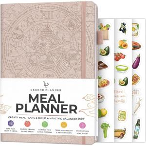 image:imageLegend Meal Planner  Weekly Meal Prep amp Nutrition Journal with Grocery List amp Weight Loss Tracker  Diet amp Wellness Diary Log  Undated 12Month Food Notebook  Hardcover A5 Size Rose Gold