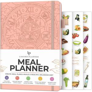 image:imageLegend Meal Planner  Weekly Meal Prep amp Nutrition Journal with Grocery List amp Weight Loss Tracker  Food Notebook amp Diet Diary Light Pink