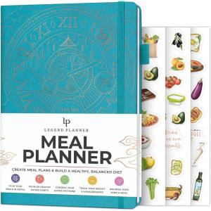 image:imageLegend Meal Planner  Weekly Meal Prep amp Nutrition Journal with Grocery List amp Weight Loss Tracker  Food Notebook amp Diet Diary Turquoise
