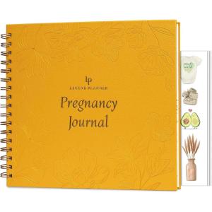 image:imageLegend Pregnancy Journal amp Memory Book  Keepsake Journal for Documenting Pregnancy Memories amp First Time Moms  Baby Planner for Pregnancy Tracking  Hardcover 112x93 Amber Yellow