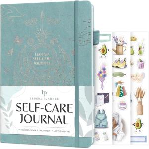 image:imageLegend SelfCare Journal  Guided Daily Reflection Journal to Support Mental amp Physical Health  Daily Mood Meditation amp Personal Development Notebook  71x105 Lasts 3 Months Rose GoldBlue Surf  Gold foil