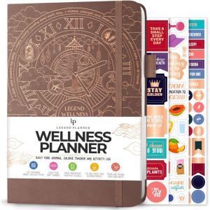 image:imageLegend Wellness Planner amp Food Journal  Daily Diet amp Health Journal with Weight Loss Measurement amp Exercise Trackers  Lifestyle amp Nutrition Diary  Lasts 6 Months A5 size  Dark TealDark Terracotta Gold Foil