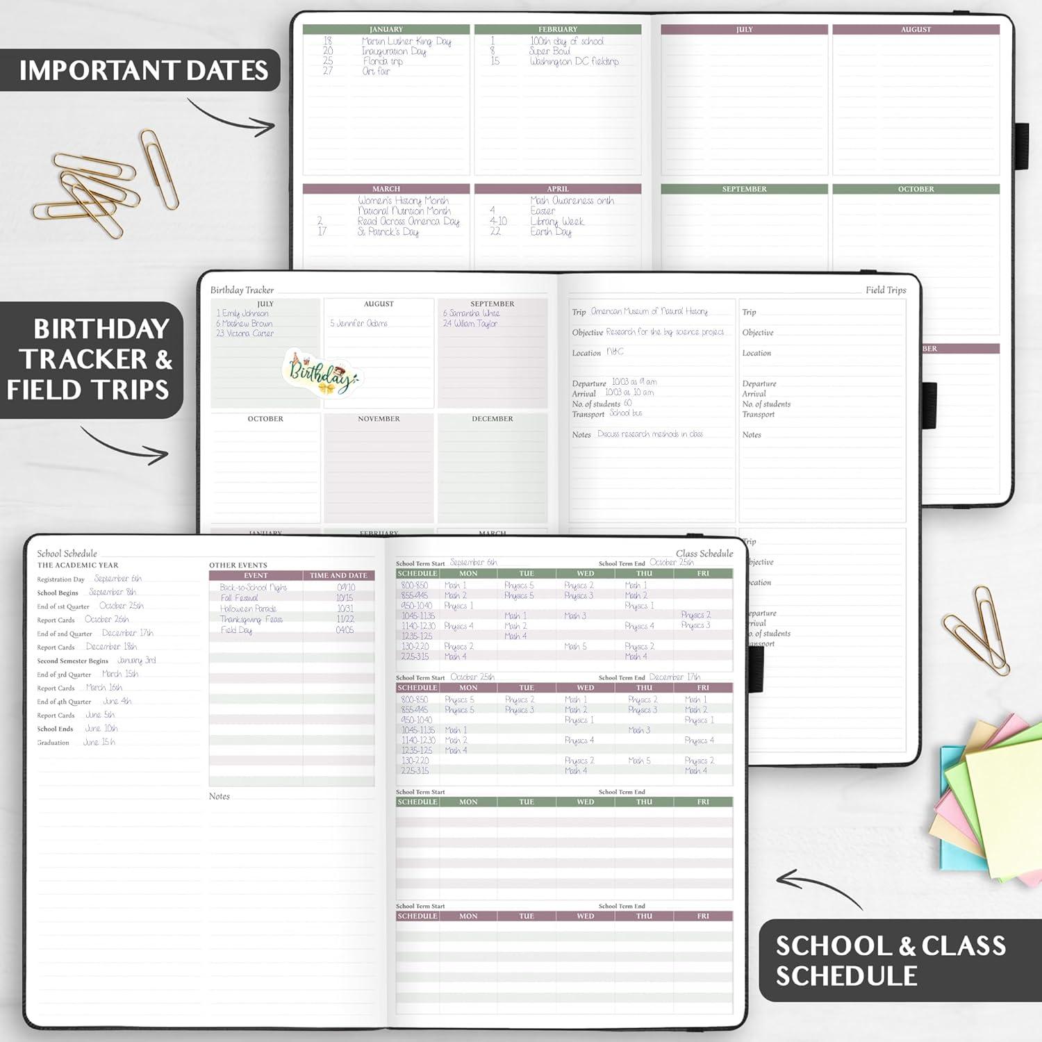 image:imageLegend Teacher Planner Undated Lesson Plan Book for Teachers with Weekly amp Monthly Calendars Classroom Organization amp School Year Planner 85x115 Hardcover Mystic GrayBlack Debossed