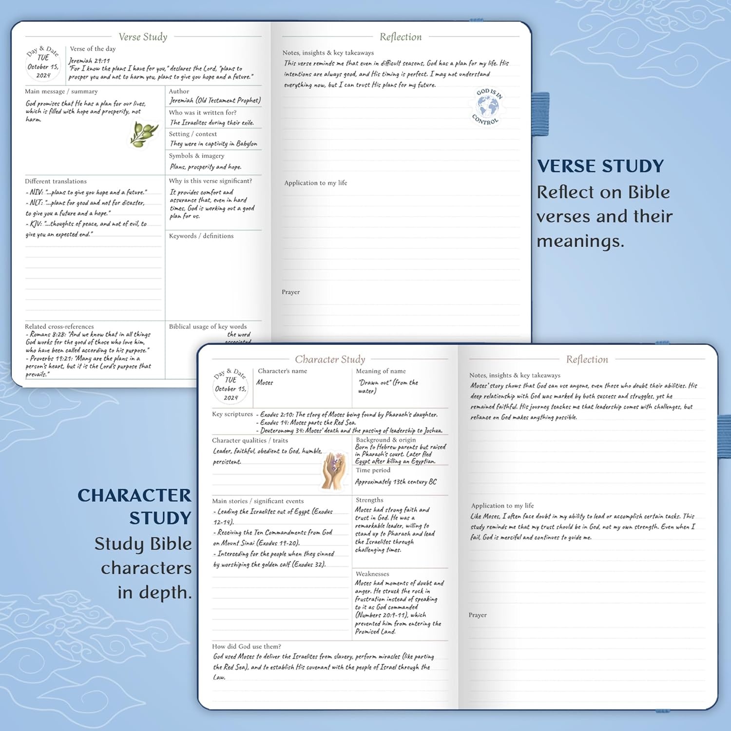 image:imageLegend Bible Study Journal Bible amp Church Note Taking amp Journaling Notebook Faith Based Gifts amp Religious Accessories Rose GoldMystic Blue