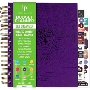 image:imageLegend Budget Planner amp Monthly Bill Organizer with Pockets  Home Finance amp Expense Tracker  Notebook for Household Budgeting BlackPurple
