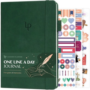 image:imageLegend One Line a Day 5Year Journal  Undated One Day at a Time Journal with Stickers  Hardcover FiveYear Book to Write Daily Sentence with Memory amp Reflection 58 x 83 Forest GreenForest Green