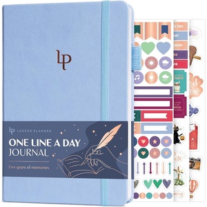 image:imageLegend One Line a Day 5Year Journal  Undated One Day at a Time Journal with Stickers  Hardcover FiveYear Book to Write Daily Sentence with Memory amp Reflection 58 x 83 Forest GreenPeriwinkle